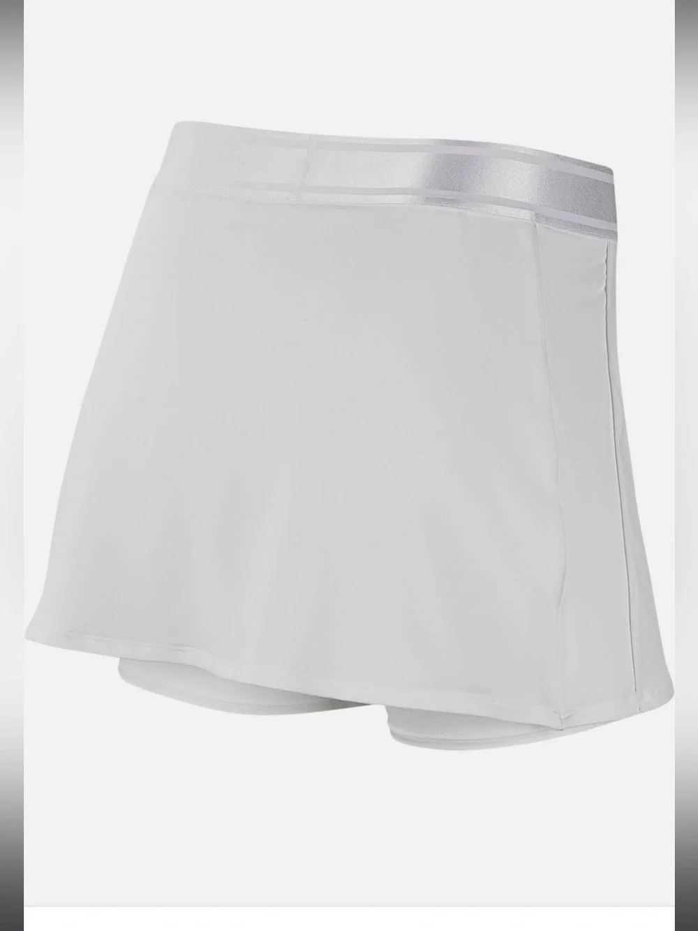 Nike White Athletic Skort with Black Swoosh
